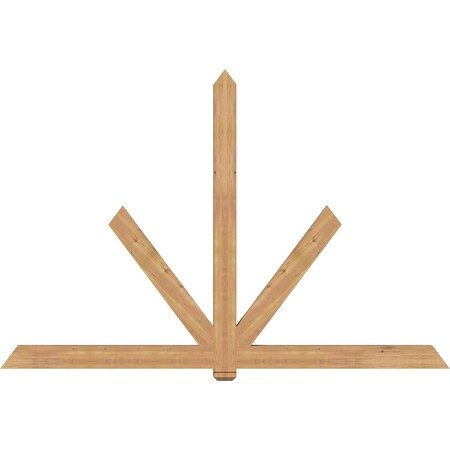 Ekena Millwork Kennewick Timber Gable Bracket, Western Red Cedar, 108"W x 72"H x 3 1/2"D x 5 1/2"F, 16/12 Pitch GBW108X72X0406KEN00SWR